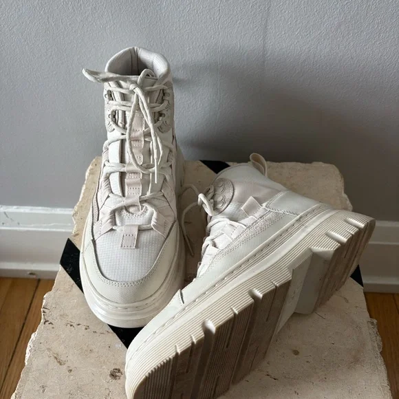 Dr. Martens Cream Lace Up Boots - Picture 3 of 5